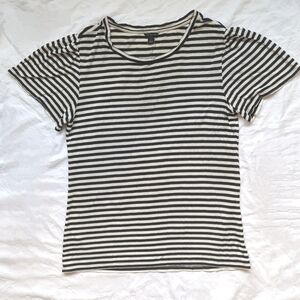 Ann Taylor Striped Black and White Women's Top S